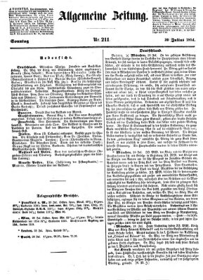 Allgemeine Zeitung Sonntag 30. Juli 1854