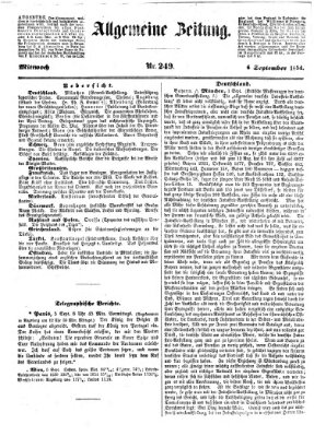 Allgemeine Zeitung Mittwoch 6. September 1854