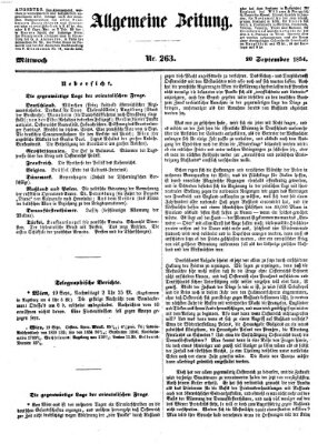 Allgemeine Zeitung Mittwoch 20. September 1854