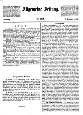 Allgemeine Zeitung Montag 9. Oktober 1854