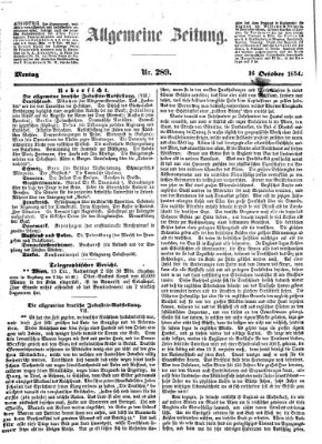 Allgemeine Zeitung Montag 16. Oktober 1854