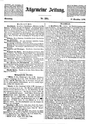 Allgemeine Zeitung Sonntag 22. Oktober 1854