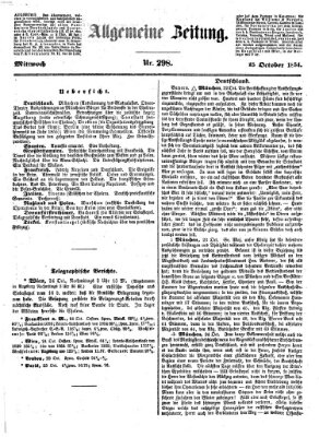 Allgemeine Zeitung Mittwoch 25. Oktober 1854