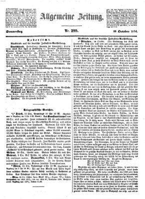 Allgemeine Zeitung Donnerstag 26. Oktober 1854