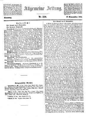 Allgemeine Zeitung Sonntag 26. November 1854