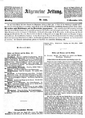 Allgemeine Zeitung Dienstag 12. Dezember 1854