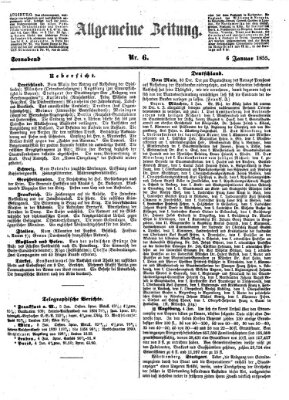 Allgemeine Zeitung Samstag 6. Januar 1855