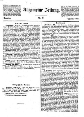 Allgemeine Zeitung Sonntag 7. Januar 1855