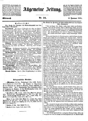 Allgemeine Zeitung Mittwoch 24. Januar 1855