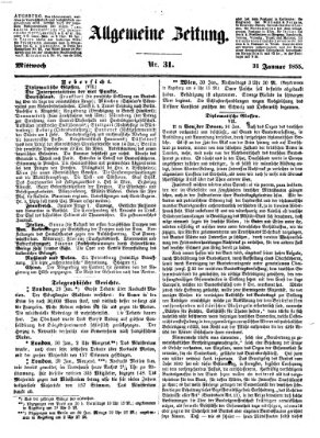 Allgemeine Zeitung Mittwoch 31. Januar 1855