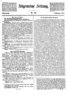 Allgemeine Zeitung Mittwoch 7. Februar 1855