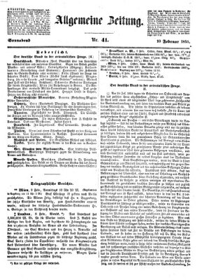 Allgemeine Zeitung Samstag 10. Februar 1855