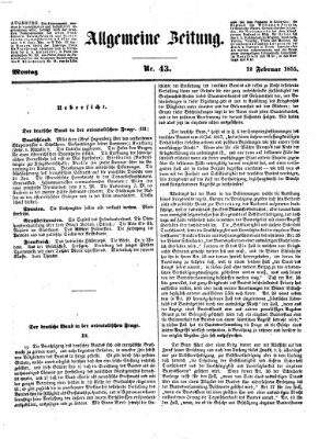 Allgemeine Zeitung Montag 12. Februar 1855