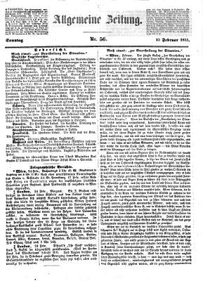 Allgemeine Zeitung Sonntag 25. Februar 1855