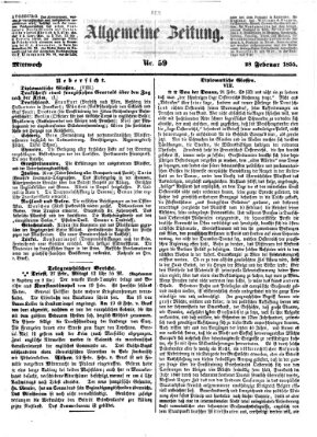 Allgemeine Zeitung Mittwoch 28. Februar 1855