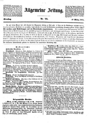 Allgemeine Zeitung Dienstag 20. März 1855