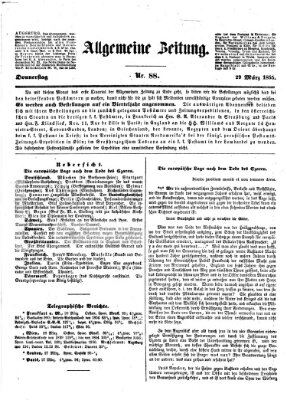 Allgemeine Zeitung Donnerstag 29. März 1855