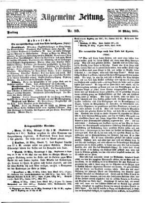 Allgemeine Zeitung Freitag 30. März 1855