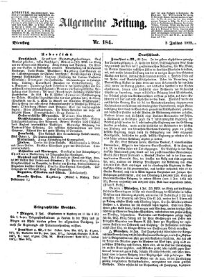 Allgemeine Zeitung Dienstag 3. Juli 1855