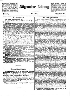 Allgemeine Zeitung Dienstag 10. Juli 1855