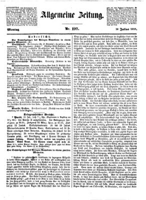 Allgemeine Zeitung Montag 16. Juli 1855