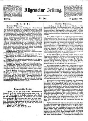 Allgemeine Zeitung Freitag 20. Juli 1855