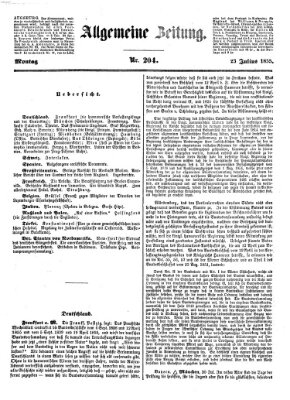 Allgemeine Zeitung Montag 23. Juli 1855