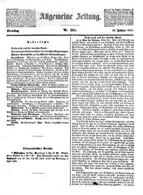 Allgemeine Zeitung Dienstag 24. Juli 1855