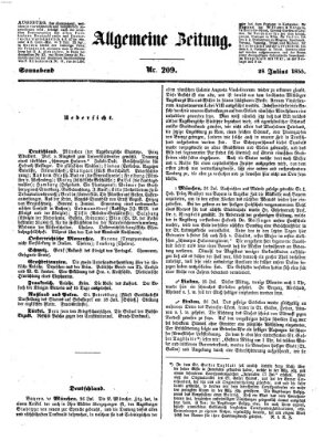 Allgemeine Zeitung Samstag 28. Juli 1855