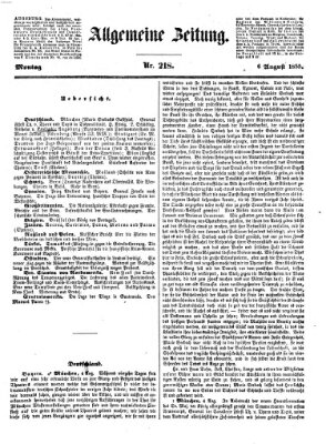 Allgemeine Zeitung Montag 6. August 1855