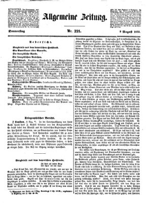 Allgemeine Zeitung Donnerstag 9. August 1855