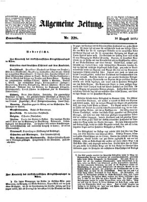 Allgemeine Zeitung Donnerstag 16. August 1855