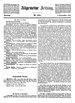 Allgemeine Zeitung Sonntag 2. September 1855