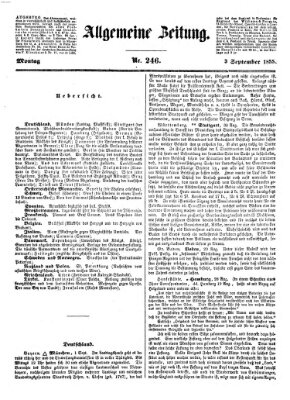 Allgemeine Zeitung Montag 3. September 1855