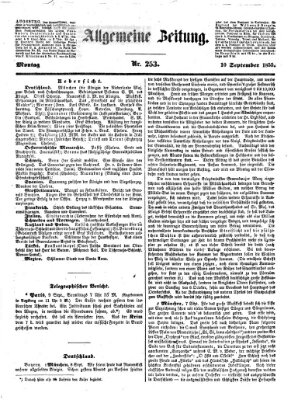 Allgemeine Zeitung Montag 10. September 1855