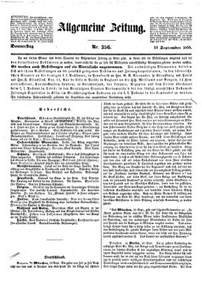 Allgemeine Zeitung Donnerstag 13. September 1855