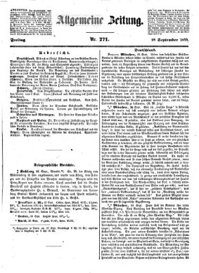 Allgemeine Zeitung Freitag 28. September 1855