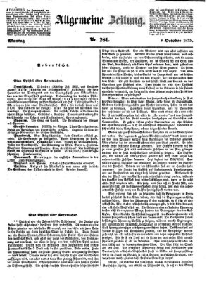 Allgemeine Zeitung Montag 8. Oktober 1855