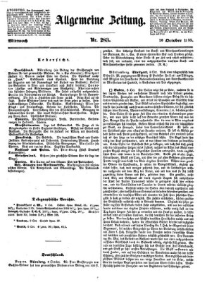 Allgemeine Zeitung Mittwoch 10. Oktober 1855