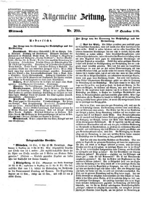 Allgemeine Zeitung Mittwoch 17. Oktober 1855