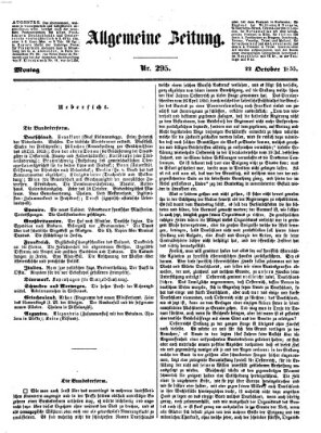 Allgemeine Zeitung Montag 22. Oktober 1855