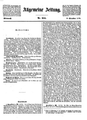 Allgemeine Zeitung Mittwoch 31. Oktober 1855