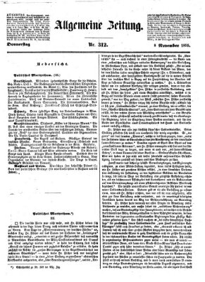 Allgemeine Zeitung Donnerstag 8. November 1855