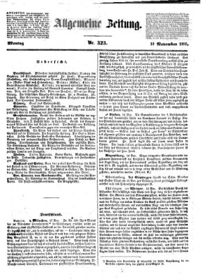 Allgemeine Zeitung Montag 19. November 1855