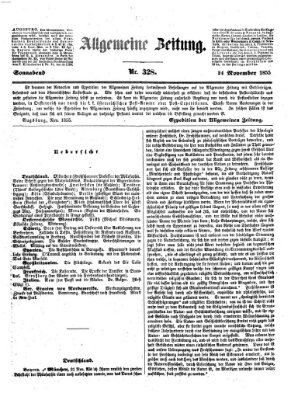 Allgemeine Zeitung Samstag 24. November 1855