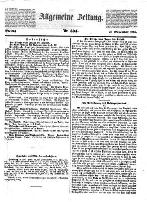 Allgemeine Zeitung Freitag 30. November 1855