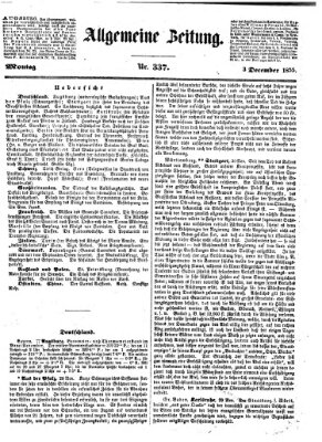 Allgemeine Zeitung Montag 3. Dezember 1855