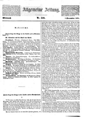 Allgemeine Zeitung Mittwoch 5. Dezember 1855