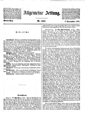 Allgemeine Zeitung Donnerstag 13. Dezember 1855