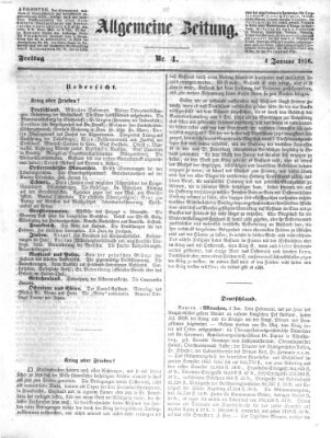 Allgemeine Zeitung Freitag 4. Januar 1856